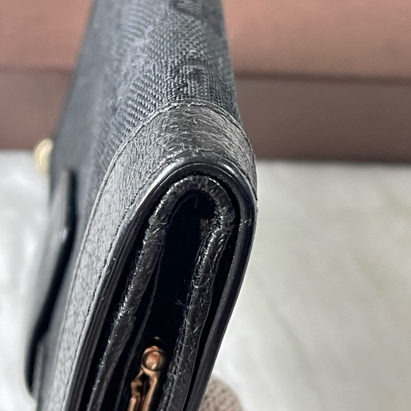 GUCCI GG compact  FRENCH canvas/leather wallet - Picture 6 of 17